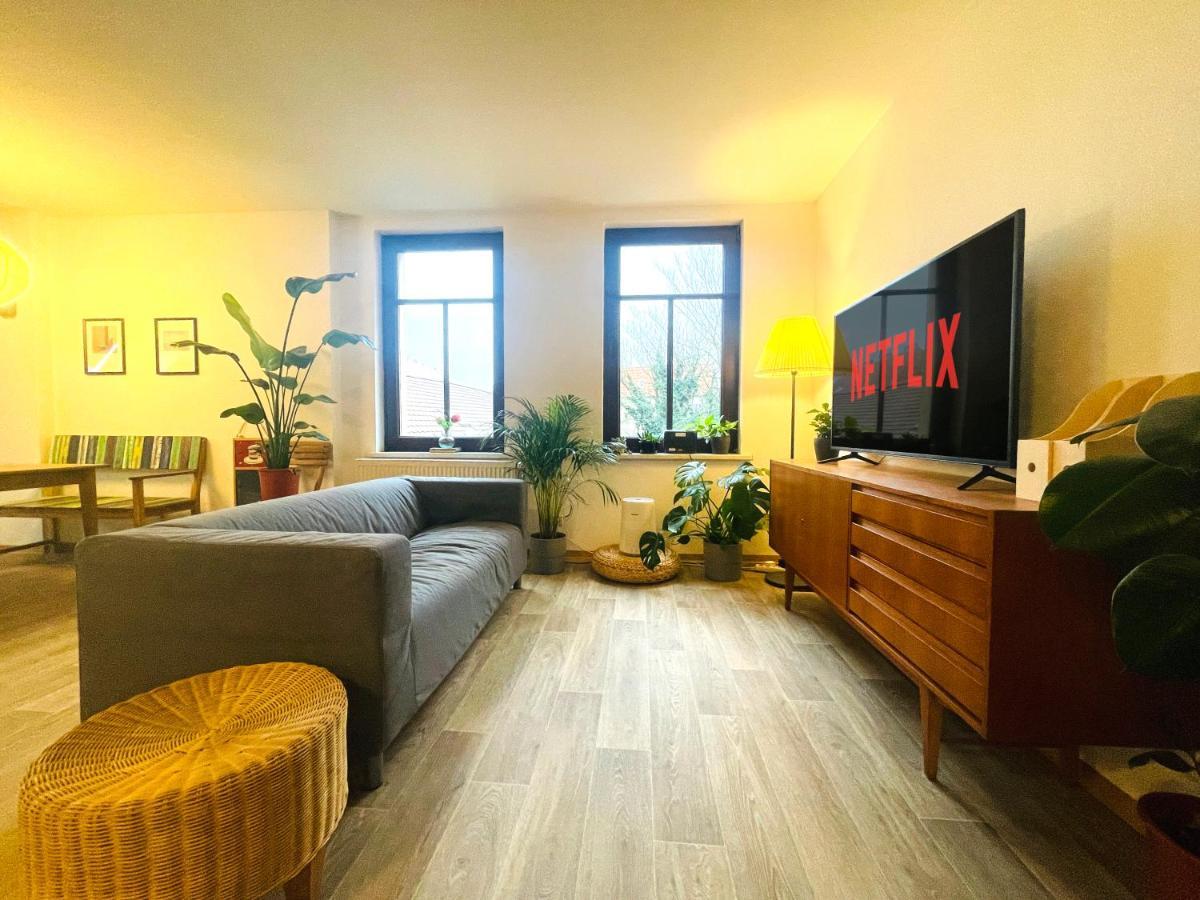 P6 - Familienwohnung Am Park Und Saale Halle  Kültér fotó
